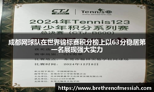 成都网球队在世界锦标赛积分榜上以63分稳居第一名展现强大实力