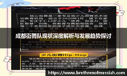 成都街舞队现状深度解析与发展趋势探讨