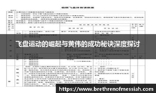飞盘运动的崛起与黄伟的成功秘诀深度探讨